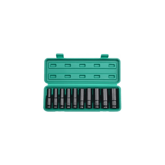 Juego set dados de impacto 1/2 10 piezas 10 a 24 mm