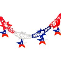 Big Party - Pack X 4 Guirnalda Cuadrada Grande Con Estrellas 2 Metros –