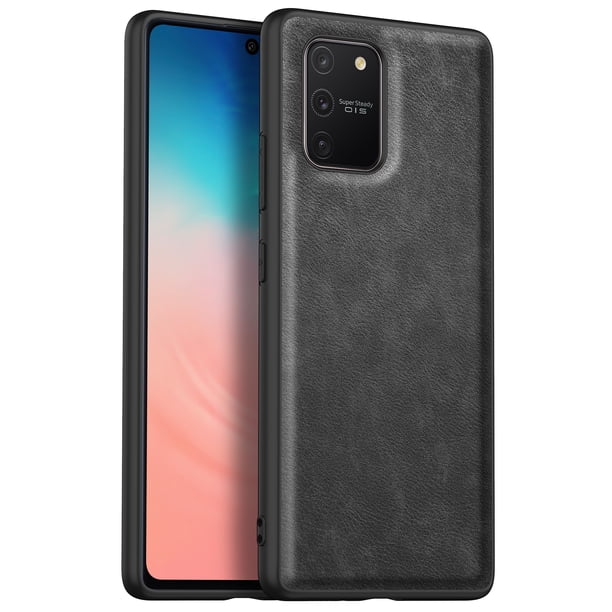 High Quality Retro Leather Vintage Protective Phone Case Cover, Shock Resistant TPU Soft Border For Samsung Galaxy S10 Lite
