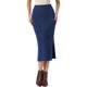 thumbnail image 1 of INSPIRE CHIC Falda de Punto Trenzado para Mujer con Cintura Elástica, Línea A, Abertura Lateral, Falda Maxi de Punto Acanalado Casual M Púrpura Oscuro, 1 of 6