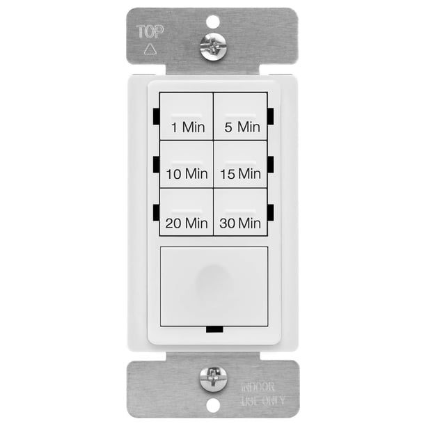 Interruptor temporizador de cuenta regresiva ENERLITES para ventiladores y luces de baño