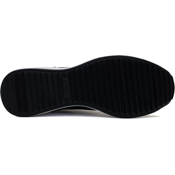 Zapatillas DKNY Kasia con cuña y cordones negras para mujer, talla