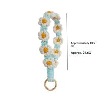 Xusx111 - 12 Piezas Pulsera Llavero Flor Pulsera Hecha A Mano Linda Floral Margarita Flor Llavero (Cuatro Colores)