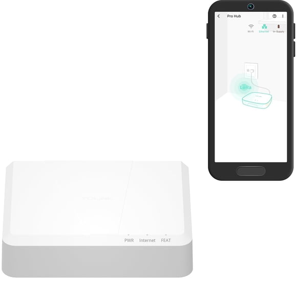 Hub Smart Home Gateway YoLink X3 con batería de respaldo, color blanco
