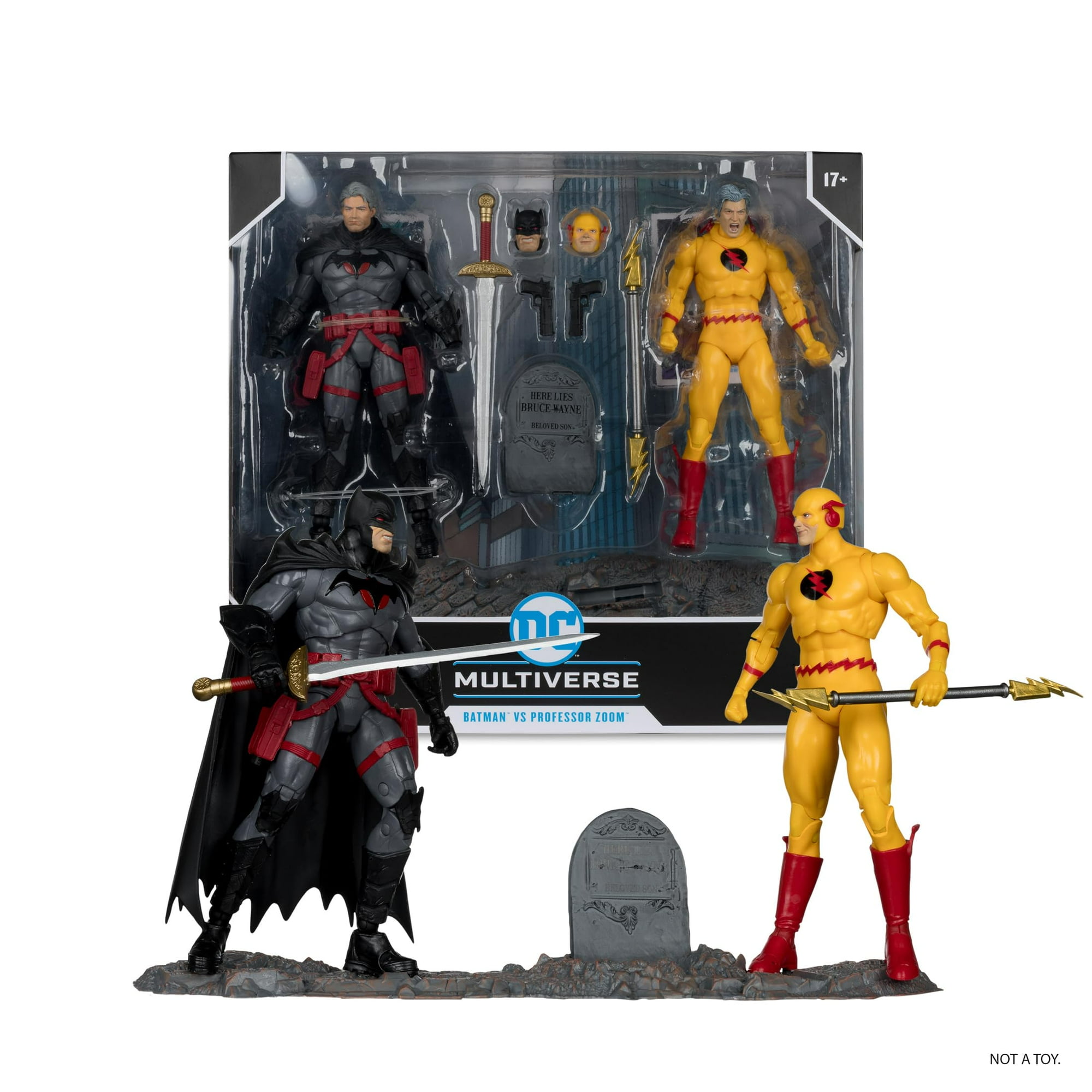 Figura De Acción Mcfarlane Toys Dc Multiverse Batman Contra El Profesor Zoom (flashpoint)
