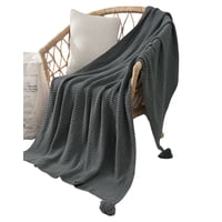 Genérica - Manta Suave Con Pompones, Estilo Y Comodidad D6