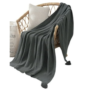 Genérico - Manta De Lujo Con Pompones, Ideal Para Sofá O Cama D6
