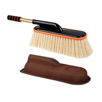 Magideal - Plumero Multifuncional Para Coche, Herramienta Para Quitar El Polvo Con Mango Retráctil, Cepillo De Limpieza Para Coche Sin Arañazos, Para Motocicleta , Beige Con Caja