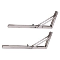 Magideal - 2 Soportes Plegables De Mesa Con Bisagra Metálica, Ahorran Espacio, Resistentes, Para Bricolaje, Soportes Triangulares Plegables En Ángulo Para Oficin 16 Pulgadas