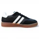 thumbnail image 1 of Zapatilla Mujer Negra Franjas Blancas Suela Caramelo Everix, 1 of 2