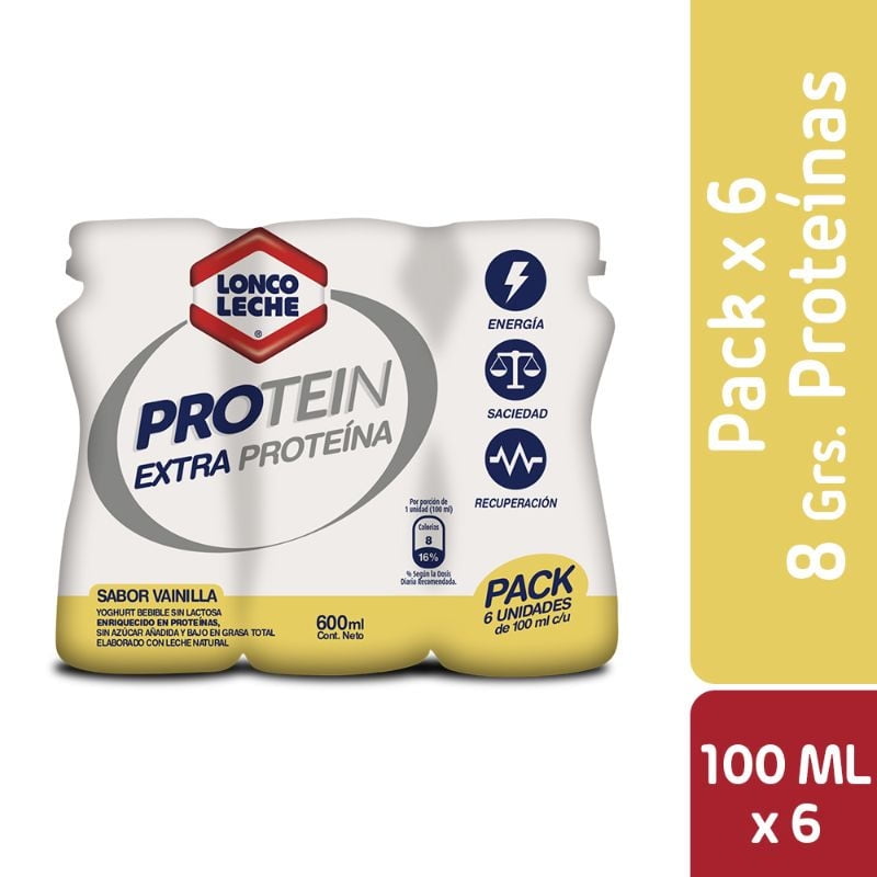 Yoghurt Protein Shot Sabor Vainilla (6 Un) Pack 6 Un Loncoleche