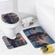 thumbnail image 4 of Dead Loch-theme 4-Piece Shower Curtain Set with Rugs, Waterproof Bathroom Decor Set Includes Bath Mat, U-Shaped Rug, Toilet Lid Cover and Curtain with Hooks, 4 of 6