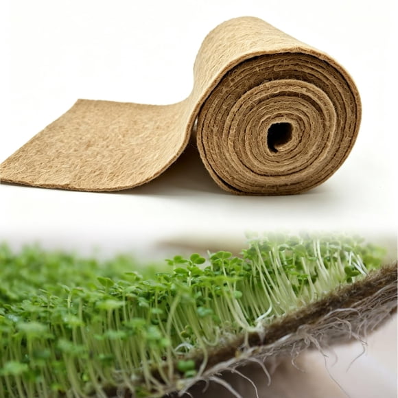 Tapete de cultivo para microgreens YakAzul 25 x 610 cm de fibra de yute