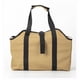 thumbnail image 2 of Bolsa de portador de leña Cerada de lienzo impermeable Extra grande portador de tronco Bolsa de portador independiente para leña (caqui), 2 of 3