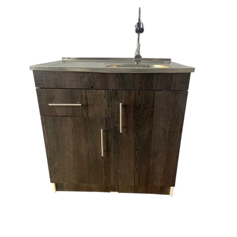 Dhi - Kit Lavaplatos Con Mueble 80X50 Expresso Izquierdo Con Griferia