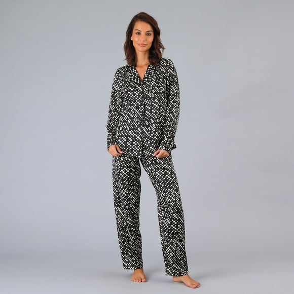 Set Camisero + Pantalon Satin Print Flores Mujer 33958-2