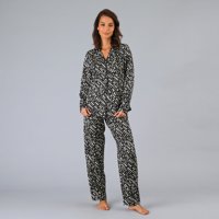 Set Camisero + Pantalon Satin Print Flores Mujer 33958-2