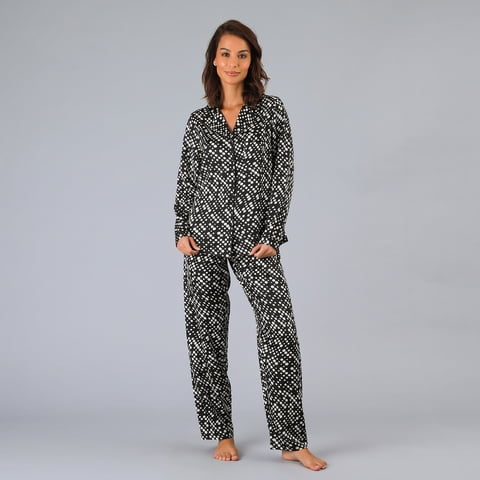 Set Camisero + Pantalon Satin Print Flores Mujer 33958-2