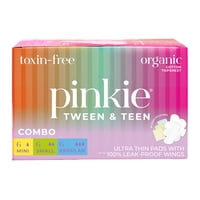 Pinkie, Inc. - Almohadillas Period Starter Pinkie De Algodón Orgánico Para Adolescentes Y Adolescentes, 18 Quilates