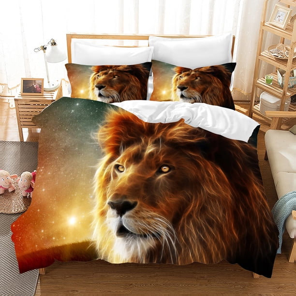 The Lion King Bedding Set,Lion Bedding Set,3D Printing,Twin Size Bedding Sets King Quilt,For Kids Adults Bed Sheets