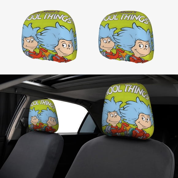 Fundas para Reposacabezas de Auto Dr. Seuss Desmarcar 2 Unidades