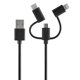 thumbnail image 1 of Cable de carga ROVE RV06551 3 en 1 para Android/iPhone 1,2 m, negro, 1 of 2