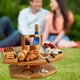 thumbnail image 2 of Mesa de picnic portátil para vino | Mesa de picnic para vino al aire libre - Mesa de picnic plegable de madera para acampar, bandeja para aperitivos y quesos con 2 portavasos Caryan, 2 of 7
