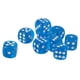 thumbnail image 3 of Paquete De 10 Dados Acrílicos D6 De Seis Caras Para Juguetes De Juego De Mesa De Fiesta D&D TRPG Azul, 3 of 3