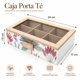 thumbnail image 3 of Caja Porta Té Madera 6 Compartimentos Organizadora 24cm - Flores, 3 of 3