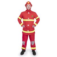 Disfraz De Bombero Dress Up America Para Adultos, Color Rojo
