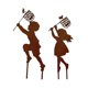 thumbnail image 5 of Craft Iron Children Silhouette Garden Pation Estatuas Enterradas Ni?o Y Ni?a, 5 of 5
