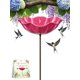 thumbnail image 1 of Estacas jardín flor metal 3 uds baño pájaros estación riego abejas colibríes jardín, 1 of 7