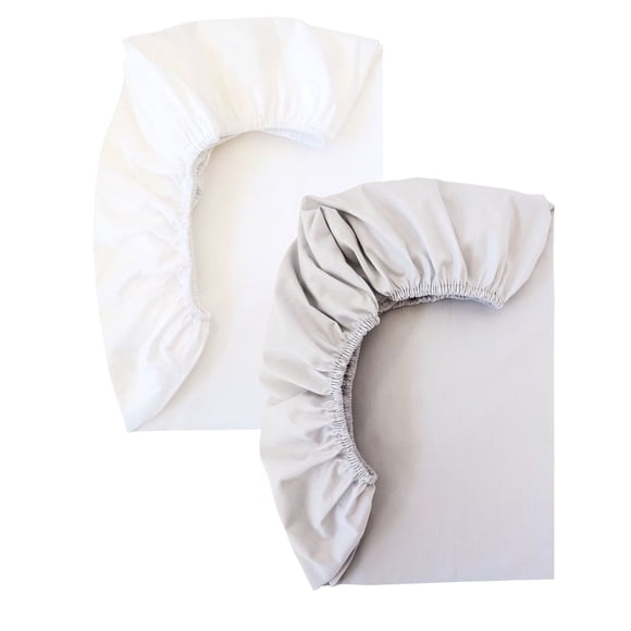 Pack Sabanas Bajeras Bicolor Gris