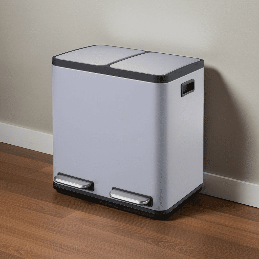 Igpro - Basurero Metalico Doble Acero Inoxidable 30l