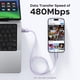 thumbnail image 5 of Cable USB C a USB C UGREEN Uno, carga rápida de 100 W, 2 m, morado, 5 of 8
