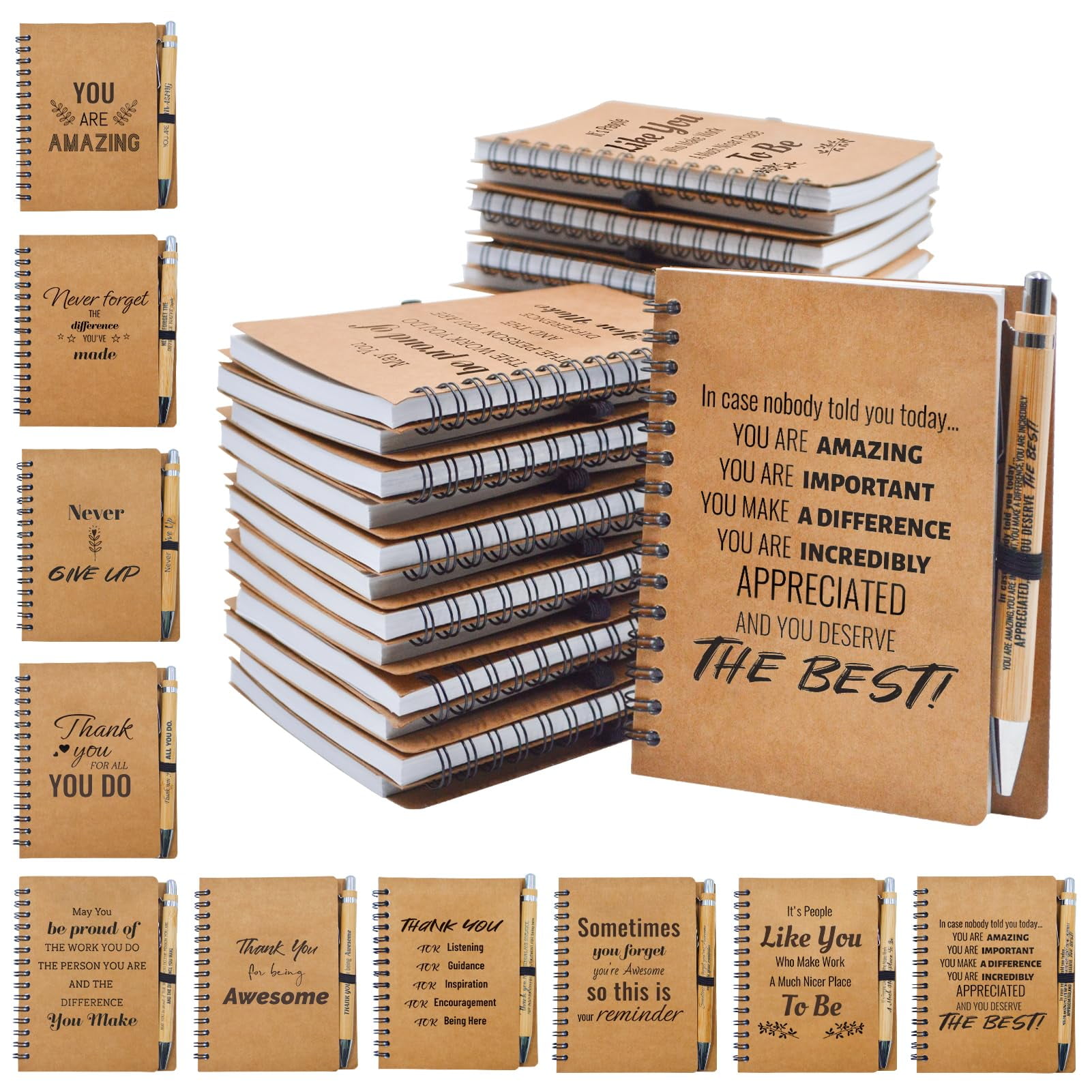 Tarevaniwa - Set De Cuadernos Con Bolígrafos Motivacionales 20 Unidades