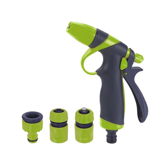 PISTOLA PLASTICA AJUSTABLE CON ACCESORIOS