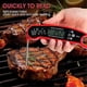 thumbnail image 2 of Termómetro digital de carne para cocinar alimentos. Impermeable y lectura instantánea para hornear cocina, barbacoa. con sonda plegable, retroiluminación y calibración (2 piezas rojo), 2 of 3