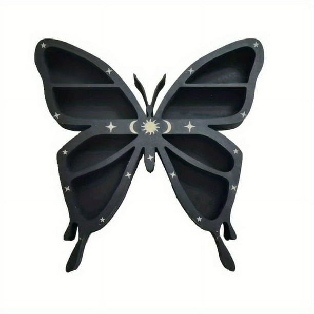 Beautiful Boho Butterfly Wall Mounted Storage Rack - Perfect for Aromatherapy Oils, Crystals & More!