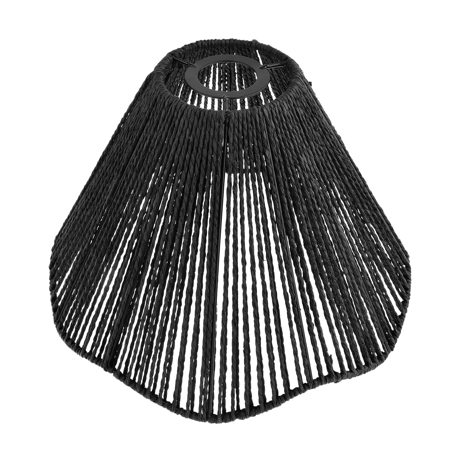 Magideal - Cuerda Tocada De Lámpara Tejida De Techo Cubierta De Techo Decoración De La Decoración De La Decoración De La Iluminación De La Lámpara De Sombra De L Negro