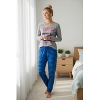 Tiare - Pijama Mujer Algodón Retro Music Gris M