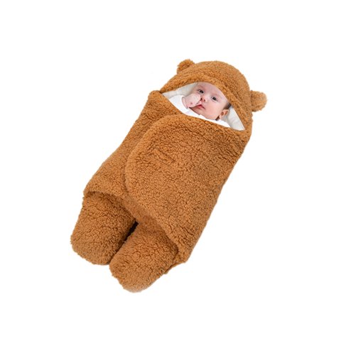 Babyluna - Saco Manta Envoltura De Dormir Bebe 0 A 3 Meses Café