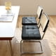 thumbnail image 2 of Dining Chairs Set of 2, Fauex Leather Rattan Side Accent Chairs with Chrome Legs, Modern Mid Century Breuer Designed Chairs, Upholstered Dining Living Room Kitchen Chairs (Black-2pcs), 2 of 3