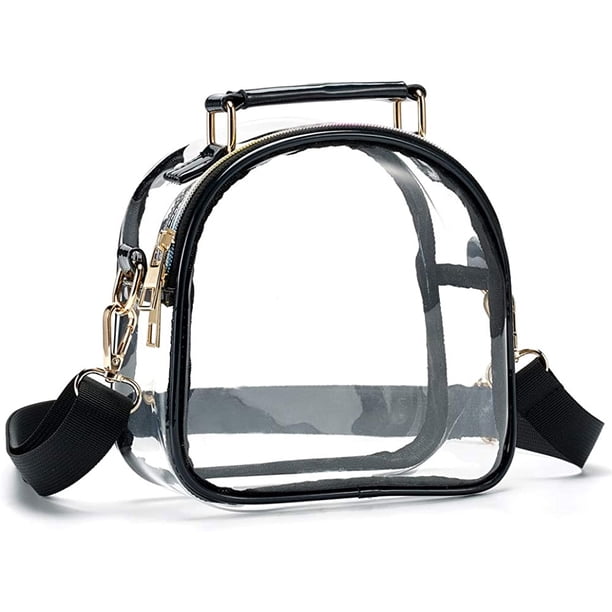Elegante bolso transparente para mujer. Bolso transparente para estadio. Bolso duradero, sencillo y versátil.