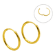 thumbnail image 1 of Aros Lisos Argollas 14mm Titanio Astm F136 Chapadas Dorado, 1 of 3