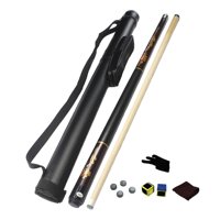 Magideal - Juego De Tacos De Billar, Taco De Billar Inglés Británico Con Tiza, Tamaño Completo, 57 Pulgadas, Para Hombres Y Mujeres, Taco De Billar Ligero, Palo Punta Negra Y De 115 Mm.