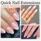 thumbnail image 2 of Modelones Almond Nail Tips Short Clear Soft Gel Fake Press-On, 2 of 3