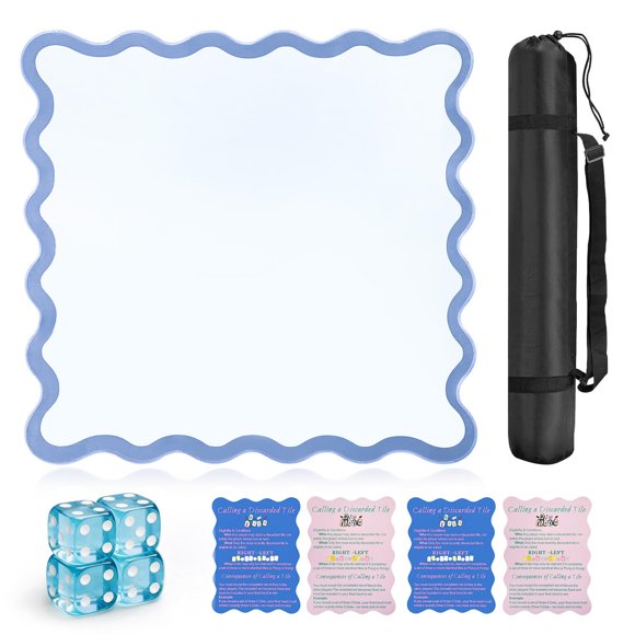 Alfombrilla de Mahjong ZWFCGMMBC 56 cm Azul Portátil con Bolsa