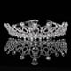 thumbnail image 4 of Tiara de boda, corona de cristal con diamantes de imitación, diadema de boda, peine para corona de novia, bodas, graduaciones, desfiles, fiestas de princesa, cumpleaños, 4 of 8