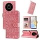 thumbnail image 4 of Funda tipo cartera FOXDOCK para Honor Magic 4 Lite 4G/5G , diseño girasol en relieve, cuero PU, cierre magnético, soporte y tarjetero, 4 of 5